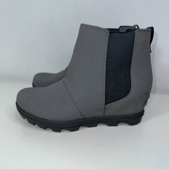 Sorel Joan Of Arctic Wedge II Chelsea Booties Size Youth 4 Quarry Gray - Picture 6 of 13